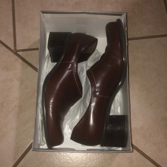 Franco Sarto brown leather heel block - Picture 6 of 6